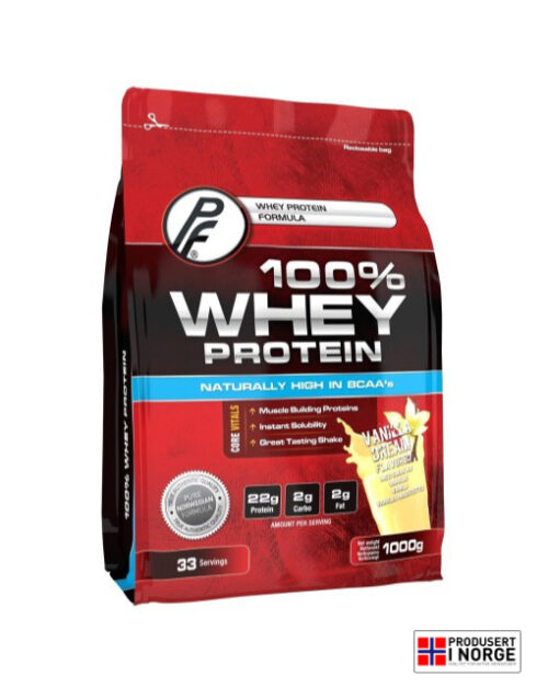 100% Whey Protein 1000g Vanilje Proteinfabrikken