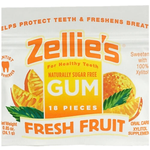 Zellie's Dental Gum - Fresh Fruit, 18 stk/pose